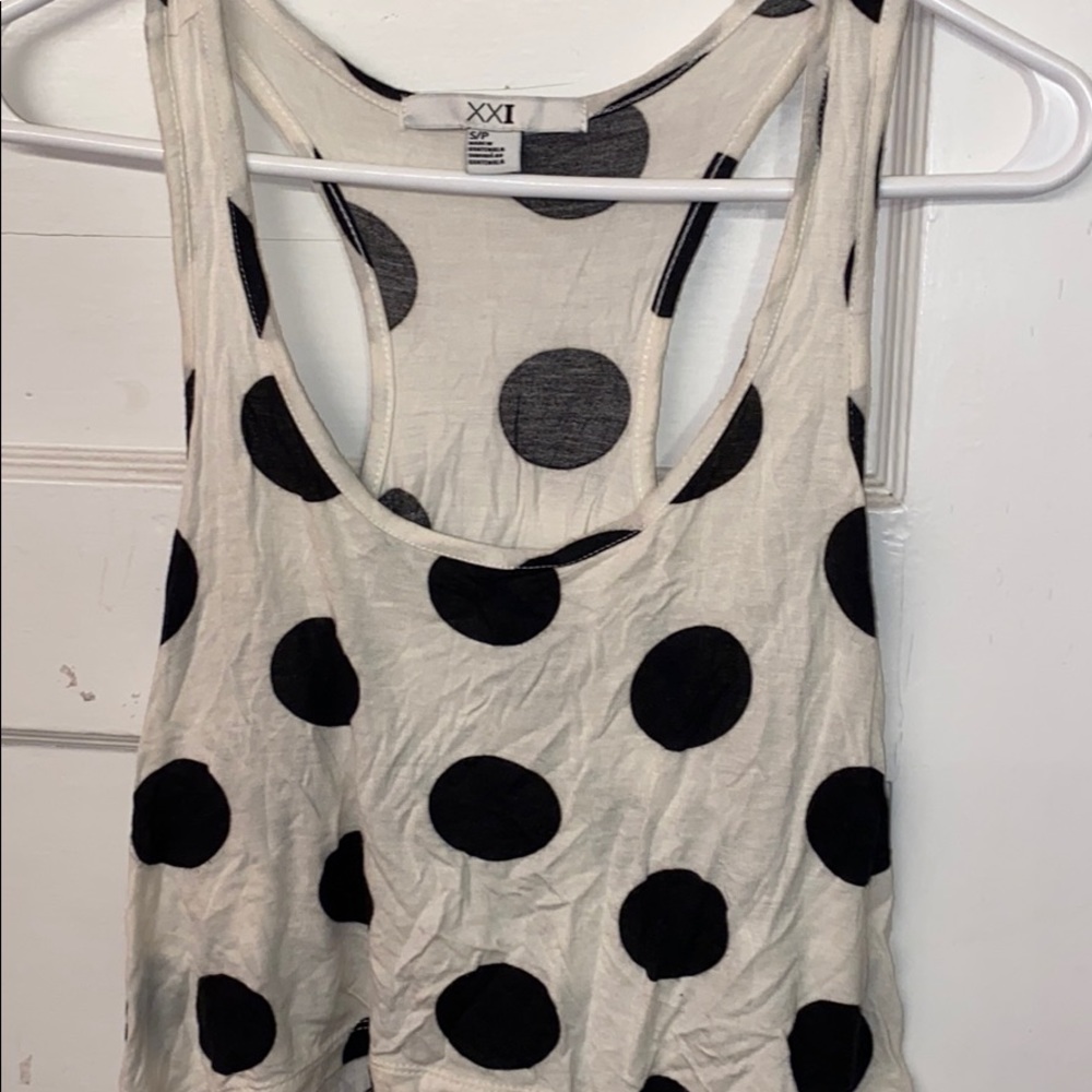Polka dot cropped top (forever 21 size small)